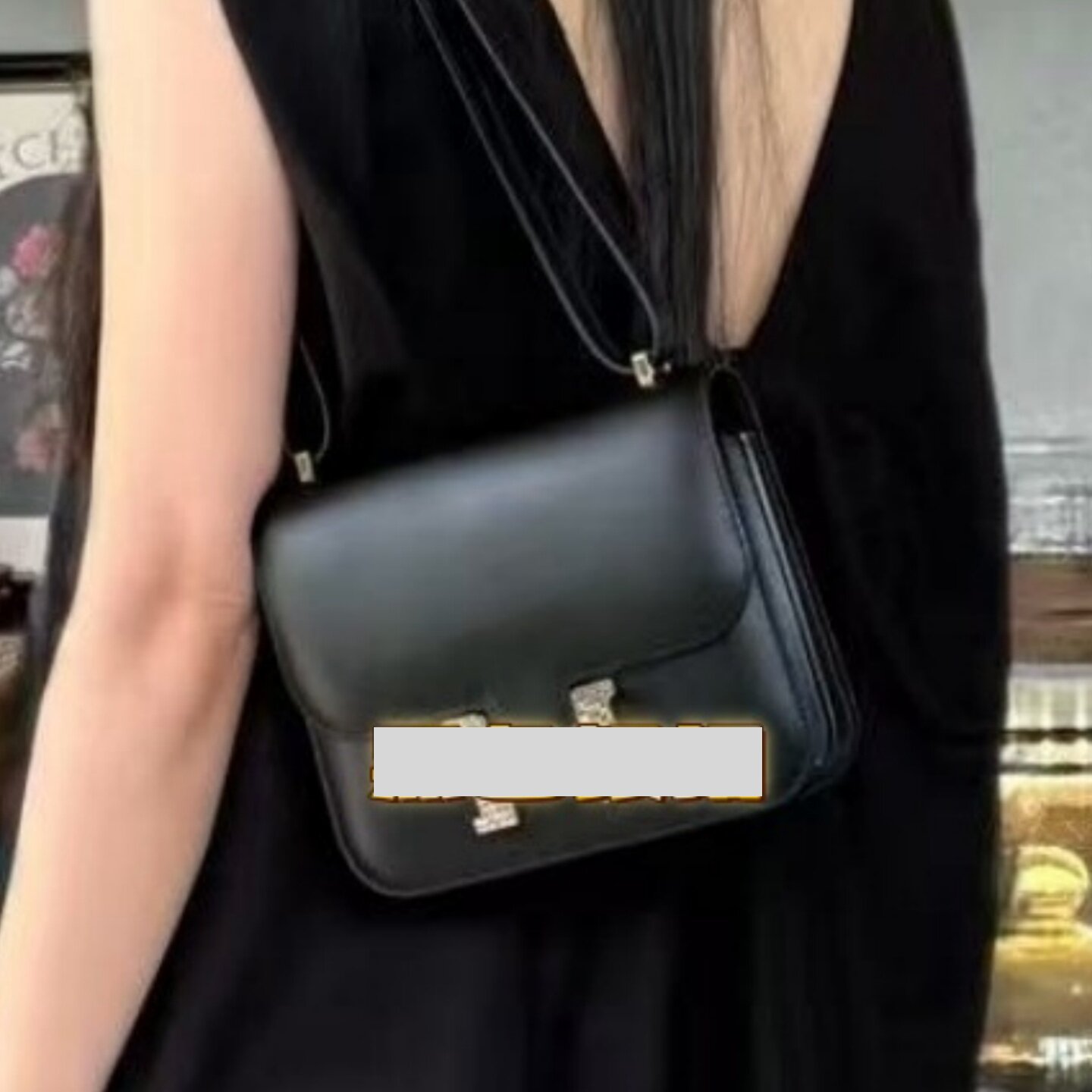 H全手工缝制腊线Epsom18掌纹牛皮空姐小牛皮女包单肩斜跨康康包