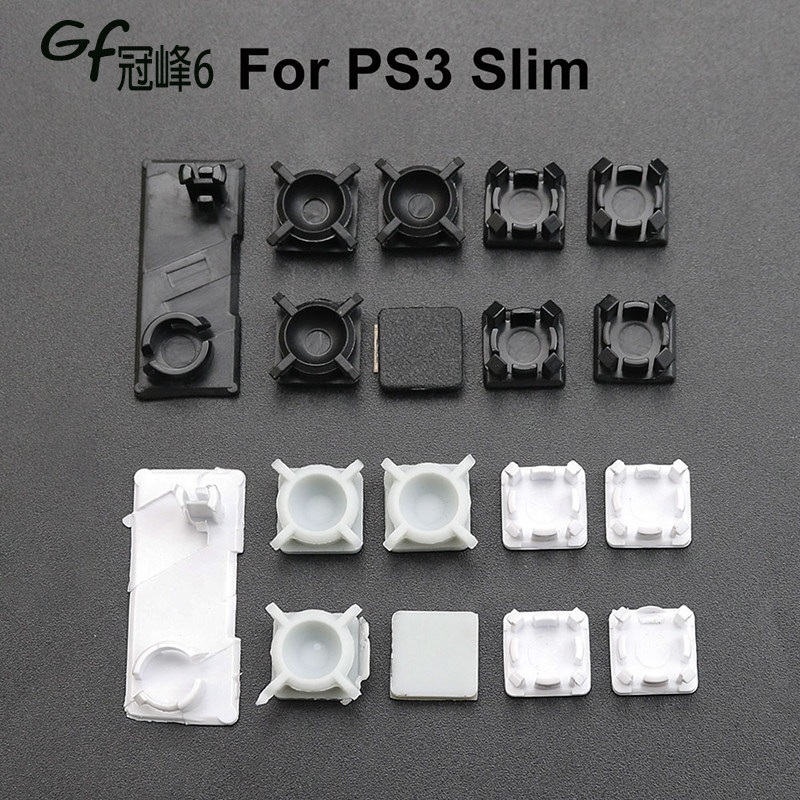 适用于索尼PS3 Slim脚垫 PS3薄机机壳 全套螺丝胶垫 防尘塞塑料垫