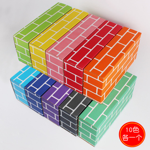 幼儿园搭建区材料纸盒砖块彩色仿真纸砖积木玩具儿童建筑区小班