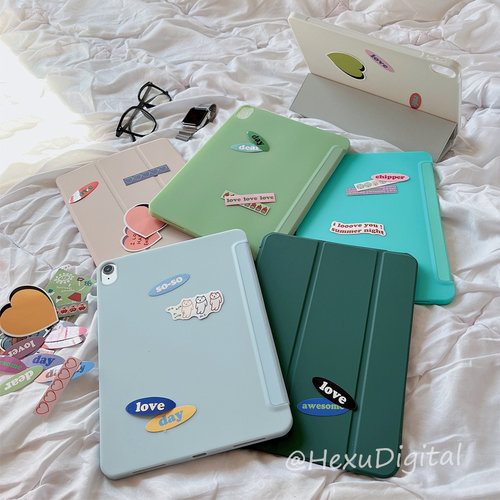 MatePad三折翻盖ins网红贴纸软壳
