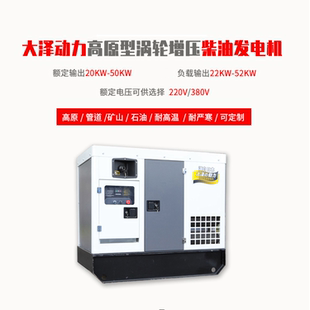 涡轮增压 大泽动力高原款 30KW柴油发电机 TO32000ET 应急用三相电