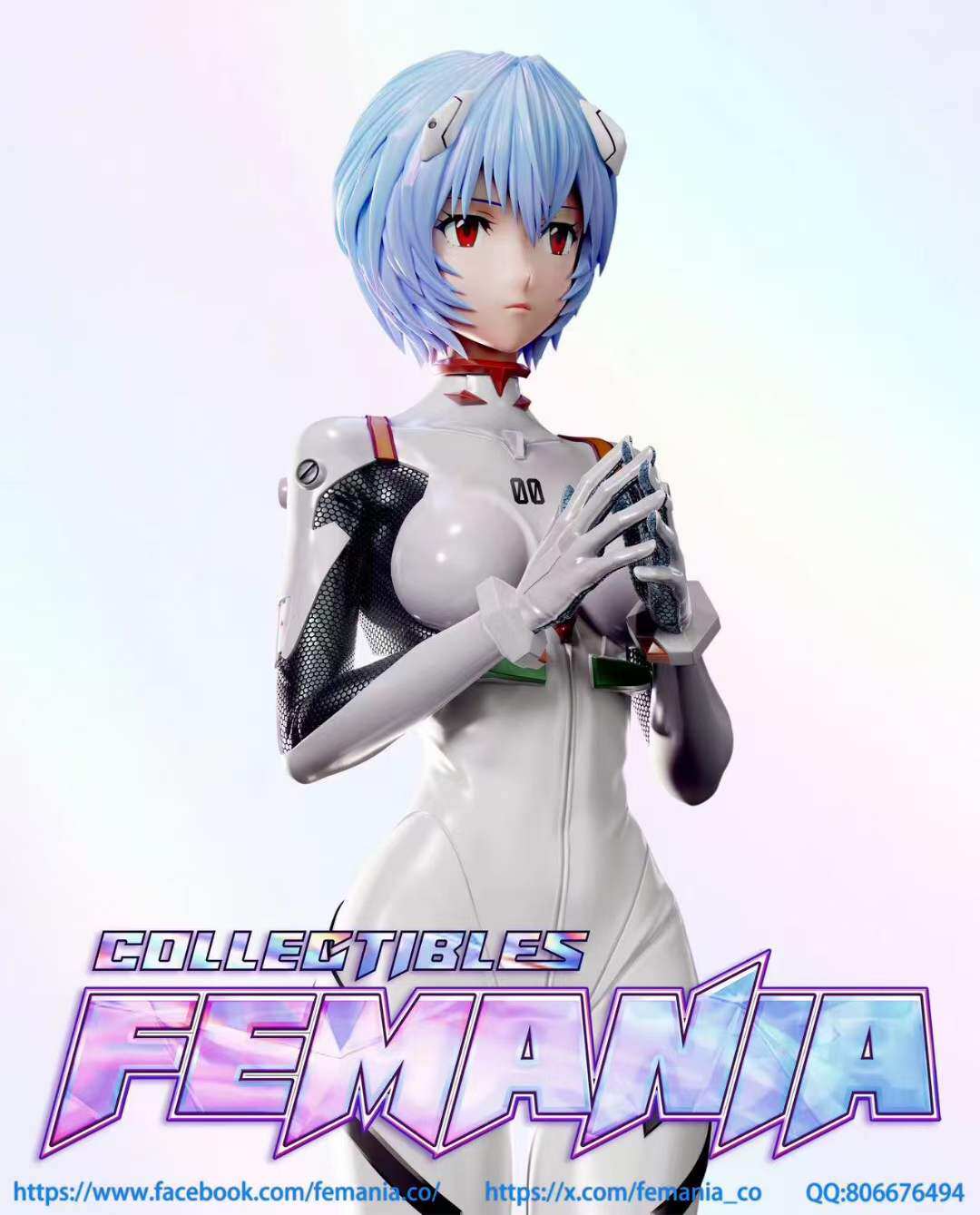 Eva New Century Evangelion Femania Studio Lingbo Li GK Hand -Made Model Limited Ornaments
