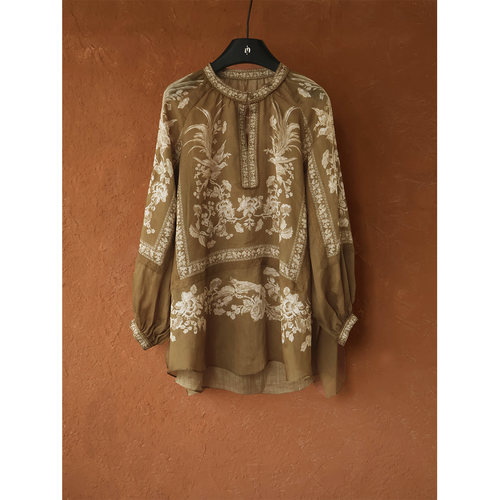 法式度假风苎麻轻盈衬衣