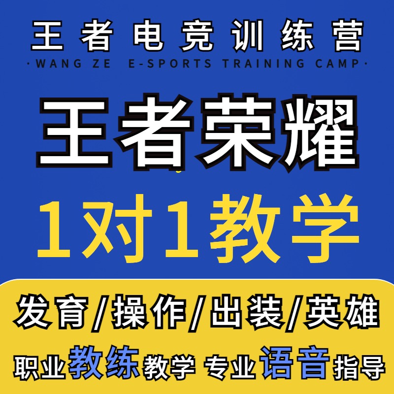 王者荣耀教学技术收徒王者教练导师上分教程课程学习培训游戏拜师