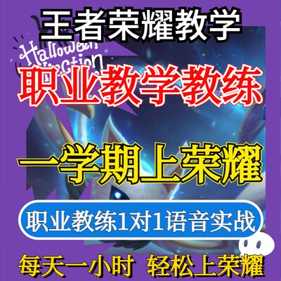 王者荣耀教学技术收徒王者教练导师上分教程课程学习培训游戏拜师