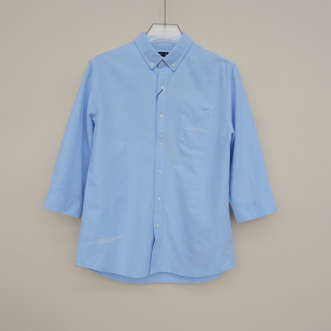 正品超值男装春夏纯棉七分袖衬衫