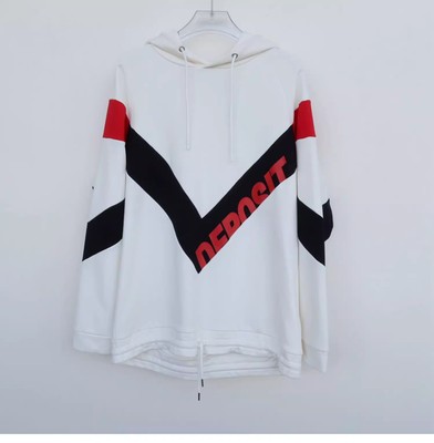 拉PT系列撤柜正品男情侣春秋冬纯棉重磅宽松连帽卫衣2A2686白色