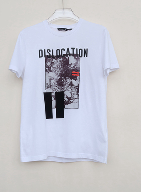 拉PT系列S/M专柜男装夏高级纯棉胶印圆领短袖T恤2A2206白色