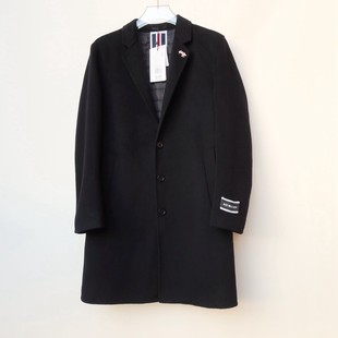 高级双面呢羊毛棉大衣2A3739黑色 专柜男装 拉JW系列 S冬季