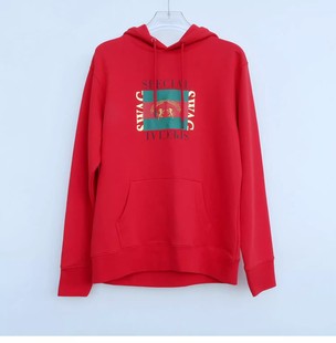 男情侣秋冬春高级纯棉重磅连帽卫衣2A2827大红 拉PT系列撤柜正品