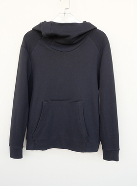 拉ME系列S撤柜正品男秋冬装纯棉厚款舒柔连帽套头卫衣5A1569黑色