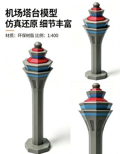 飞机模型1:400机场塔台模型