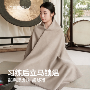 美愫瑜伽铺巾瑜伽垫专用垫巾羊毛毯子保暖冥想坐毯午睡休息术盖毯