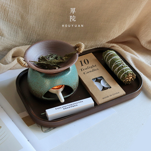 厚院【致愈】小众香薰炉可干烧高级感家用植物熏香提香陶瓷烘烤炉