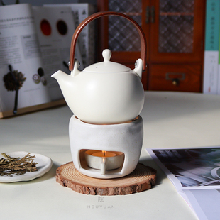厚院 简约家用提梁壶暖茶器蜡烛加热温茶炉净化空间香薰炉 冬畔