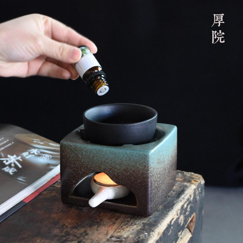 厚院【寻山】禅风精油香薰炉蜡烛加热烤茶器香粉美容院艾草熏香器