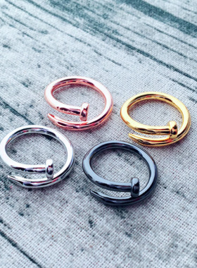 街头风蹦迪钉子学生饰品食指环