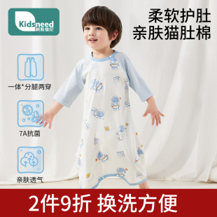宝宝睡衣纯棉a类夏季 通用 薄款 连体男女童小月龄睡袋婴幼儿四季
