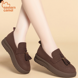东方骆驼EASTERNCAMEL新款勃肯单鞋春秋增高厚底舒适软底百搭女鞋