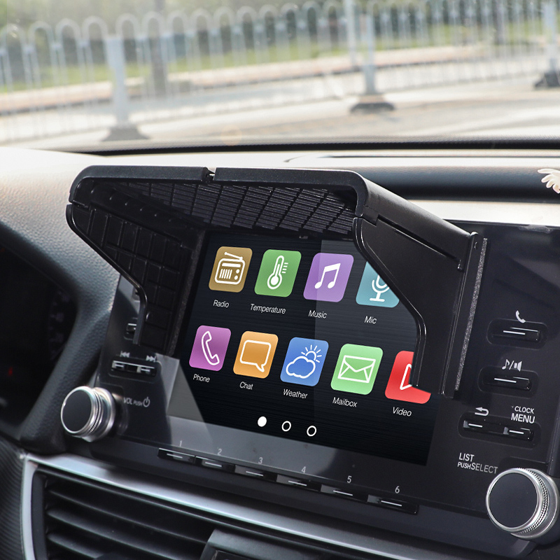 汽车导航仪遮阳板车内中控屏幕遮光罩车内GPS显示屏通用型挡光板 汽车用品/电子/清洗/改装 遮阳挡 原图主图