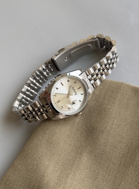 钢带日历手表女款简约气质轻奢时尚精致高级感学生女士百搭腕表女