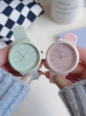 小学生初中生手表女生可爱时尚小清新硅胶带高颜值学院风开学礼物
