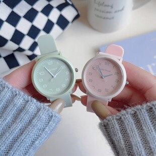 小学生初中生手表女生可爱时尚 小清新硅胶带高颜值学院风开学礼物