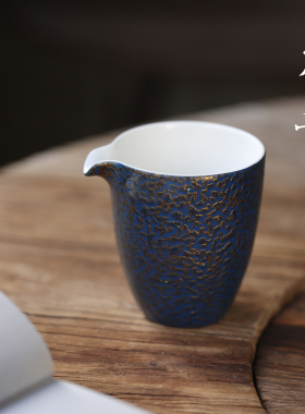 本曼大漆公道髹漆德化白瓷分茶器