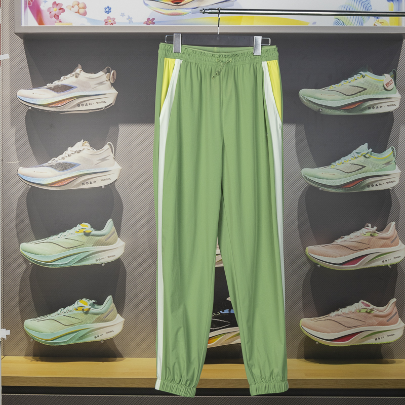 李宁束脚女子透气运动裤