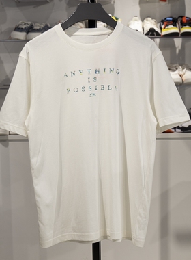 李宁男子短袖T恤2023新品运动潮流系列休闲百搭圆领文化衫AHST451