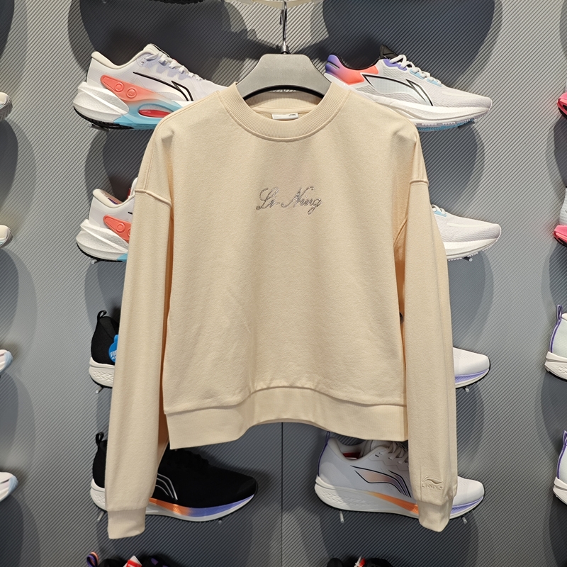 李宁运动休闲女子圆领卫衣