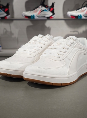 李宁休闲鞋板鞋2023春季新款男子低帮防滑透气运动鞋AGCT445