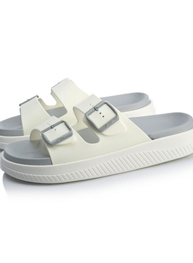 李宁Clap男女情侣款黑色粉色爆款透气潮流拖鞋