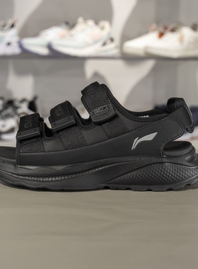 李宁凉鞋2025夏季SOFT COCA男女同款柔软舒适透气潮流凉鞋AGUV001