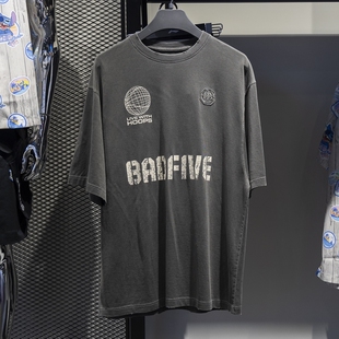 文化衫 反伍BADFIVE男子纯棉宽松短袖 AHSU441 新款 李宁T恤2024夏季