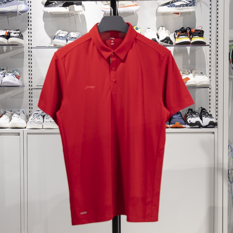 李宁短袖POLO衫速干凉爽透气