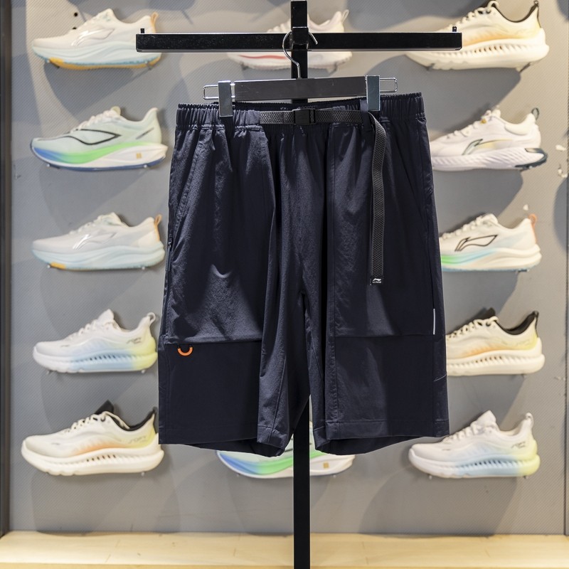 李宁男子2025新品反光冰感舒适防晒宽松工装多袋运动短裤AKSV421,运动服/休闲服装,运动中长裤／短裤,淘宝优惠券,粉丝福利购,淘宝优惠卷