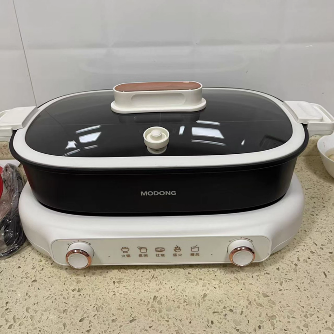 摩动MD-FT01Y四宫格电火锅分体电热火锅大容量7L多功能电烹饪机