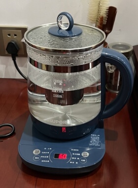 SUPOR/苏泊尔SW-15YJ33A烧水壶家用养生壶玻璃泡茶专用一体煮茶壶