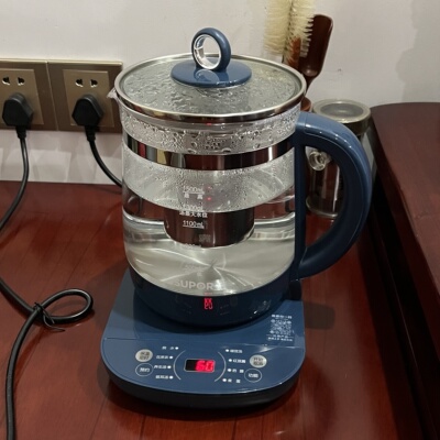 SUPOR/苏泊尔SW-15YJ33A烧水壶家用养生壶玻璃泡茶专用一体煮茶壶