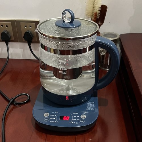 SUPOR/苏泊尔SW-15YJ33A烧水壶家用养生壶玻璃泡茶专用一体煮茶壶