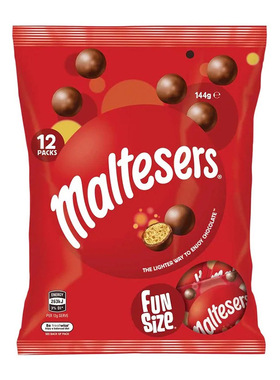 澳洲进口网红零食麦提莎麦丽素牛奶夹心巧克力144g袋装