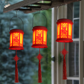 新年户外灯笼2026新款 太阳能福字灯笼春节家用庭院小灯笼挂树彩灯