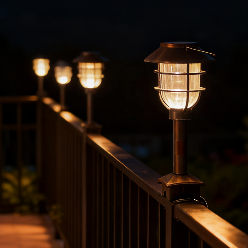 新款太阳能围栏护栏栏杆户外防水庭院阳台露台花园景观氛围草坪灯