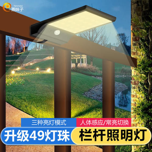 太阳能阳台人体感应绑带固定
