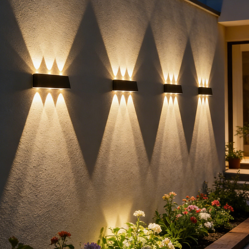 太阳能户外壁灯庭院别墅外墙亮化铝合金露台大门围墙防水洗墙灯,家装灯饰光源,户外壁灯,淘宝优惠券,粉丝福利购,淘宝优惠卷