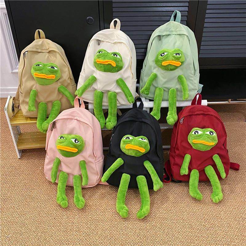 小学生丑萌书包个性搞怪可爱青蛙玩偶双肩包韩版大容量中学生背包,箱包皮具/热销女包/男包,双肩背包,淘宝优惠券,粉丝福利购,淘宝优惠卷