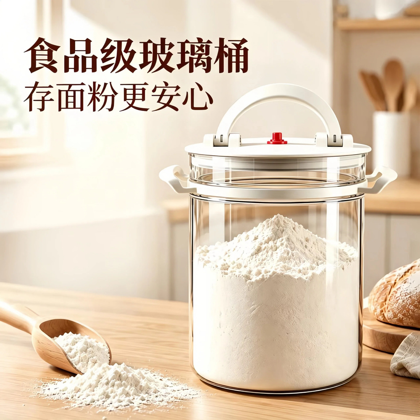 高硼硅玻璃密封面桶大容量防潮图片