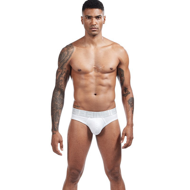 男士内裤新款三角裤纯棉低腰透气性感U凸男生舒适字母潮流kocean