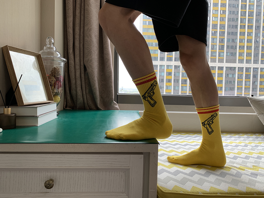 kocean男长筒高帮时尚时髦棉袜